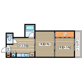 シャングリラ大和町【7階】の間取り