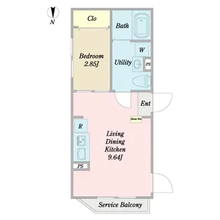 クリオ ラモード目黒本町【2階】の間取り