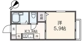 シャムロック【1階】の間取り