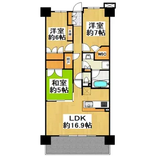 ザシーズンズグランアルト越谷レイクタウン【2階】の間取り