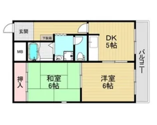 インナミマンション【4階】の間取り