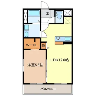 ルネス上浜【2階】の間取り