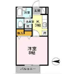 サンハイツ小中島 E【1階】の間取り