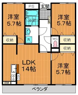 ブッシュクローバー【2階】の間取り