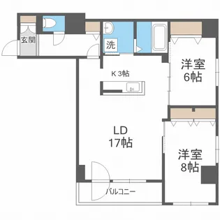 レゾ札幌【4階】の間取り