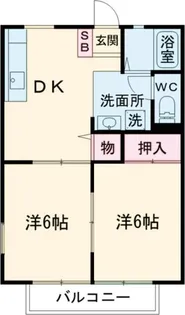 千波ハイツ【2階】の間取り