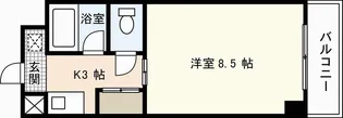 フレア21三篠【8階】の間取り
