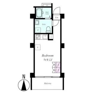 プレール・ドゥーク門前仲町【5階】の間取り