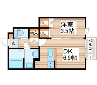 コンフォール萩野町I【1階】の間取り