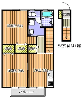 メゾン ロリエ【2階】の間取り