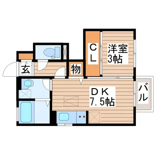 ティートリー旭ヶ丘【1階】の間取り