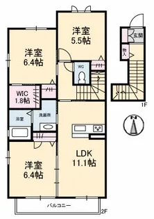 メゾン・ド・アンジュ【2階】の間取り