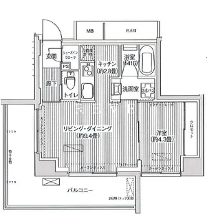 レーヴマニフィック本郷【10階】の間取り