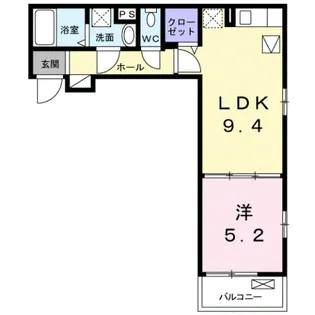 LACRAS【1階】の間取り