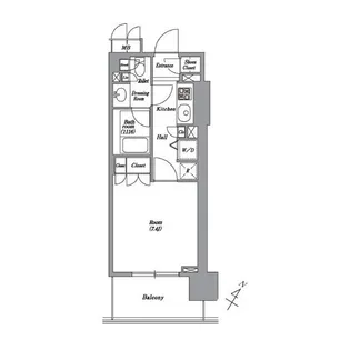 レキシントンスクエア白金高輪【5階】の間取り