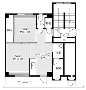 ビレッジハウス雲州平田1号棟【2階】の間取り