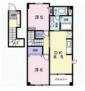 エムロードI【2階】の間取り