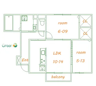 グレイスV【1階】の間取り