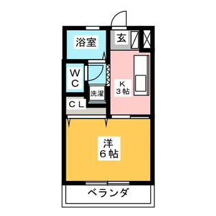 パインリーフ北郷【1階】の間取り