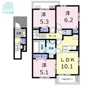 ルミナスガーデン B棟【2階】の間取り
