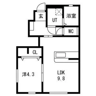 TX前沢 B【1階】の間取り