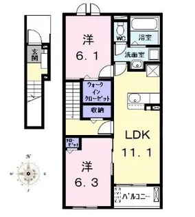 エルディーアールA【2階】の間取り