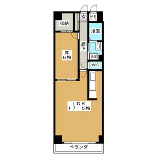 エスティメゾン鶴舞【2階】の間取り