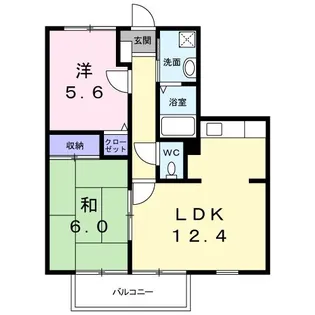 フォブール由良【2階】の間取り