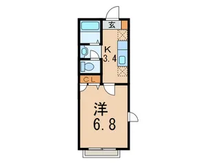 ア-バンドエル【1階】の間取り