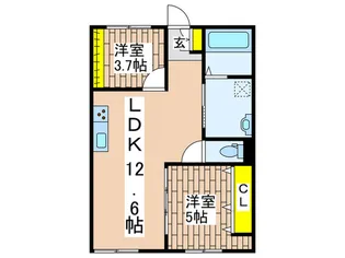 仮)サクラテラスB棟【1階】の間取り