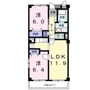 プランドール【2階】の間取り