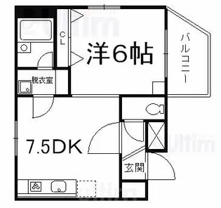 イーストパレス祇 園四条【3階】の間取り