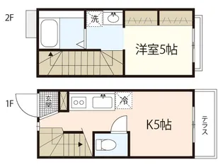 プランドール草津東【1階】の間取り