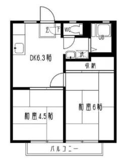 サニーハイツ(沼目3)【2階】の間取り