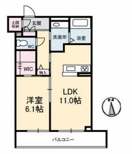 グランフォーレ中井【2階】の間取り