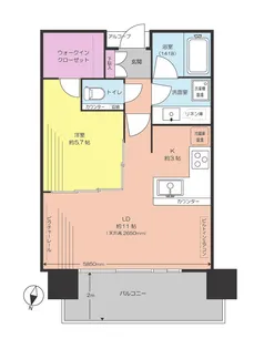 二子玉川ライズ タワー&レジデンス タワーウエスト【19階】の間取り