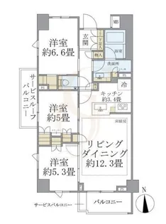 Brillia久が原【4階】の間取り