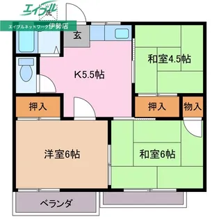 コーポ紫苑【2階】の間取り