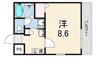 ヘーベル湊川【3階】の間取り