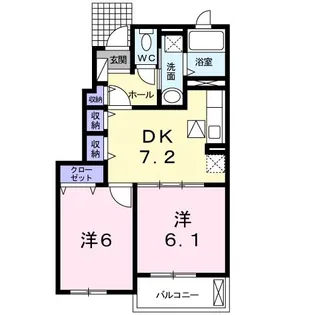 サンセット ヒルズI【1階】の間取り