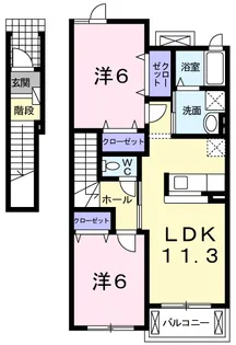 カーサ・ルーチェ【2階】の間取り