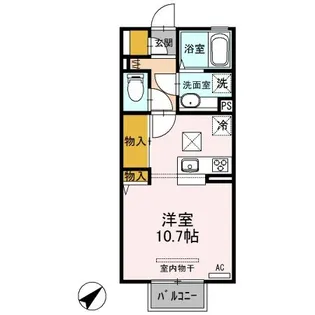 アリエッタB【1階】の間取り