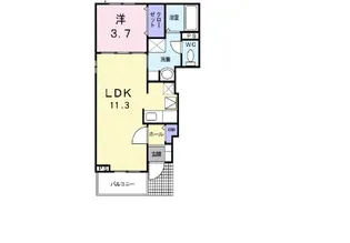ジュネスT・D I【1階】の間取り