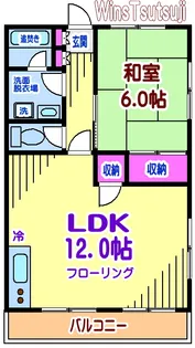 山和ハイツ5【1階】の間取り