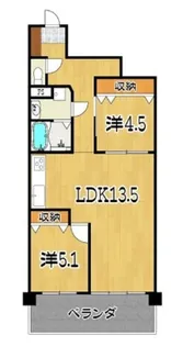 ファミール西町ポートサイド【10階】の間取り