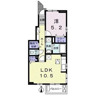 ヴィラパーチェ【1階】の間取り