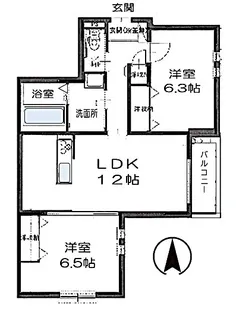 サザンハイツ元町【1階】の間取り