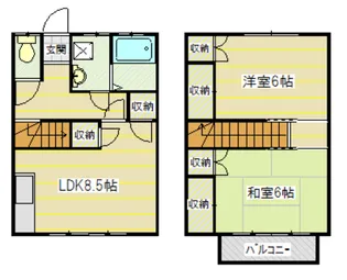 ストリートハイツイトウA棟【2階】の間取り