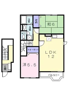 エレガントリブI【2階】の間取り