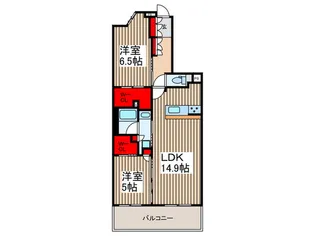 サンクレイドル与野【2階】の間取り